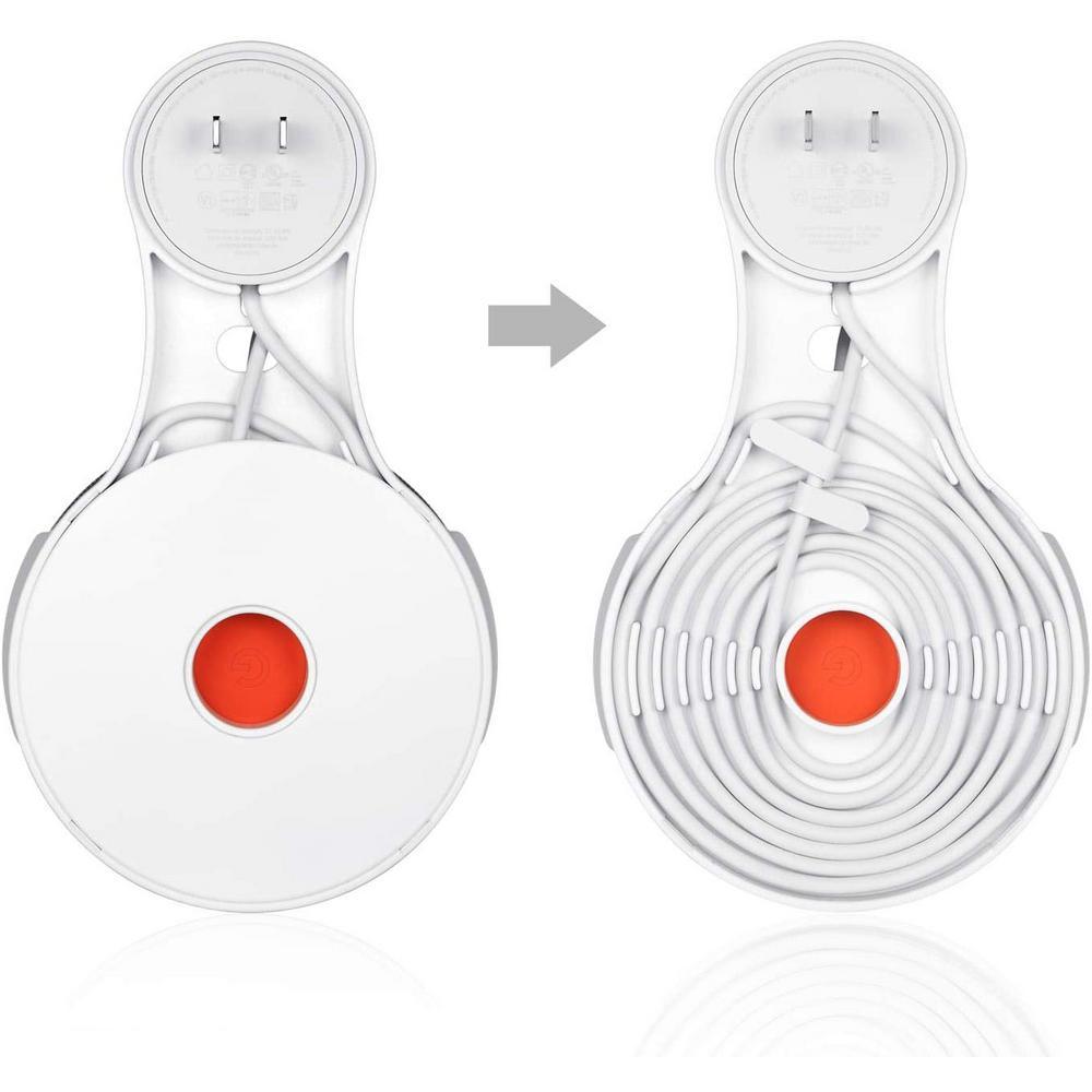 AC Outlet Mount Compatible with Google Home Mini - (Not Compatible with Google Nest Mini 2nd Gen) in White (2-Pack) - Super Arbor