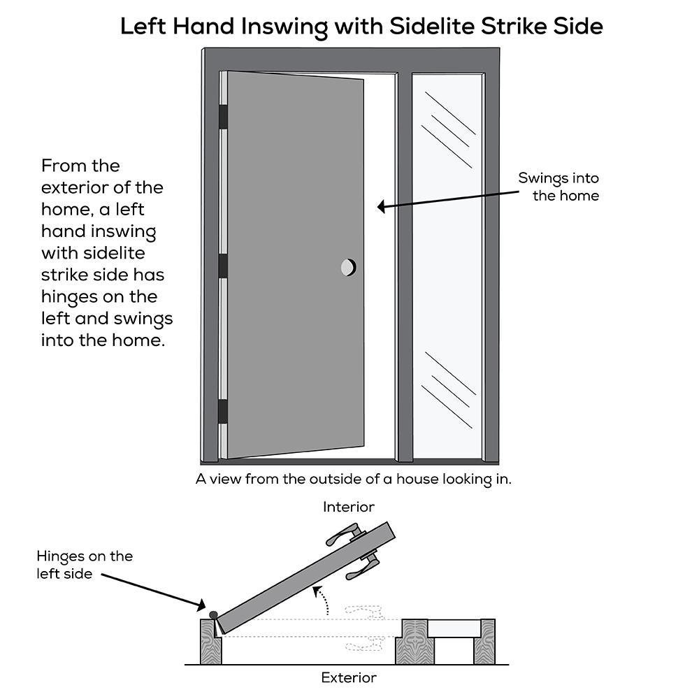 51 in. x 81.75 in. Viola Clear Low-E Left-Hand Inswing 1-Lite Midcentury Painted Steel Prehung Front Door with Sidelite - Super Arbor