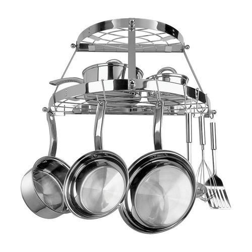 Range Kleen 24.62-in x 12.371-in Stainless Steel Half-Circle Pot Rack