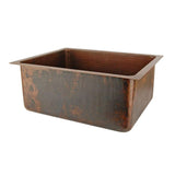 All-in-One Dual Mount Copper 20 in. Single Bowl Bar/Prep Sink with Faucet and Strainer Drain in Oil Rubbed Bronze