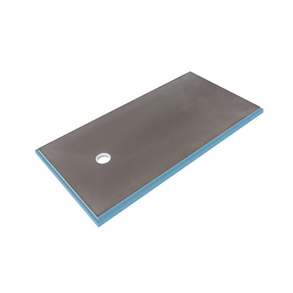 Fundo Primo 36 in. x 72 in. Shower Kit with Offset Drain - Super Arbor