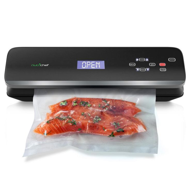 White with Soft Touch Digital Button Controls Food Vacuum Sealer Electric Air Sealing Preserver System