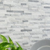 MSI Alaska Gray Split Face 12 in. x 12 in. x 10 mm Textured Marble Mesh-Mounted Mosaic Tile (10 sq. ft. / case)