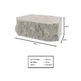 4 in. x 11.75 in. x 6.75 in. Pewter Concrete Retaining Wall Block - Super Arbor