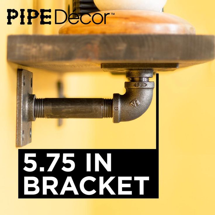 1/2 in. Black Pipe 5.75 in. L Wall Mounted Square Flange Shelf Bracket Kit (4-Pack)
