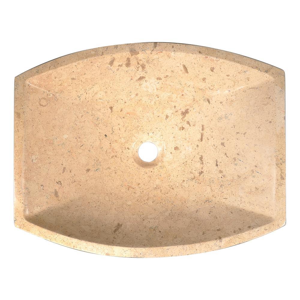 Moon Vessel Sink in Classic Cream Marble - Super Arbor