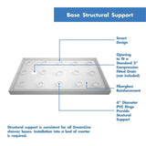 DreamLine SlimLine 36 in. D x 60 in. W Single Threshold Shower Base in White