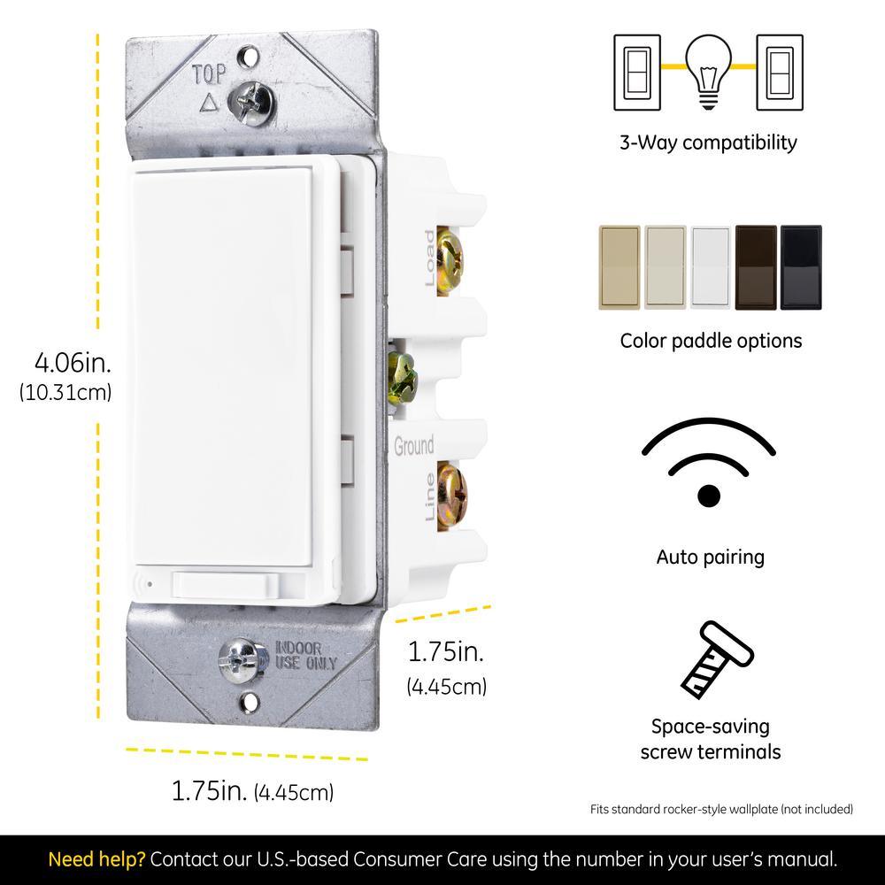 GE Wi-Fi In-Wall Smart Light Dimmer - Super Arbor
