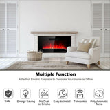 6 in. W Recessed Electric Fireplace In-Wall or Wall Mounted Electric Heater in Black - Super Arbor