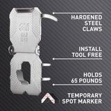 3M CLAW Silver Drywall All-Purpose Picture Hangers, 65 lb, 2 Pack