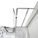 Elite 52 in. Walk-In Whirlpool and Air Bath Bathtub in White with RH Door, Thermostatic Faucet, Dual Drain,Shower Screen - Super Arbor