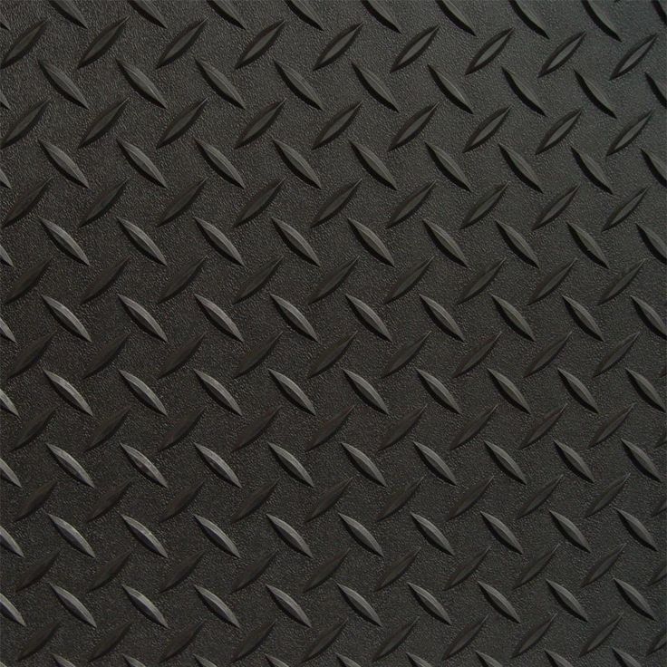 Diamond Deck 7.5 ft. x 10 ft. Black Textured PVC Floor Mat