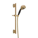 5-Spray Patterns 4.13 in. Wall-Mount Handheld Shower Head with Slide Bar and H2Okinetic Technology in Matte Black - Super Arbor