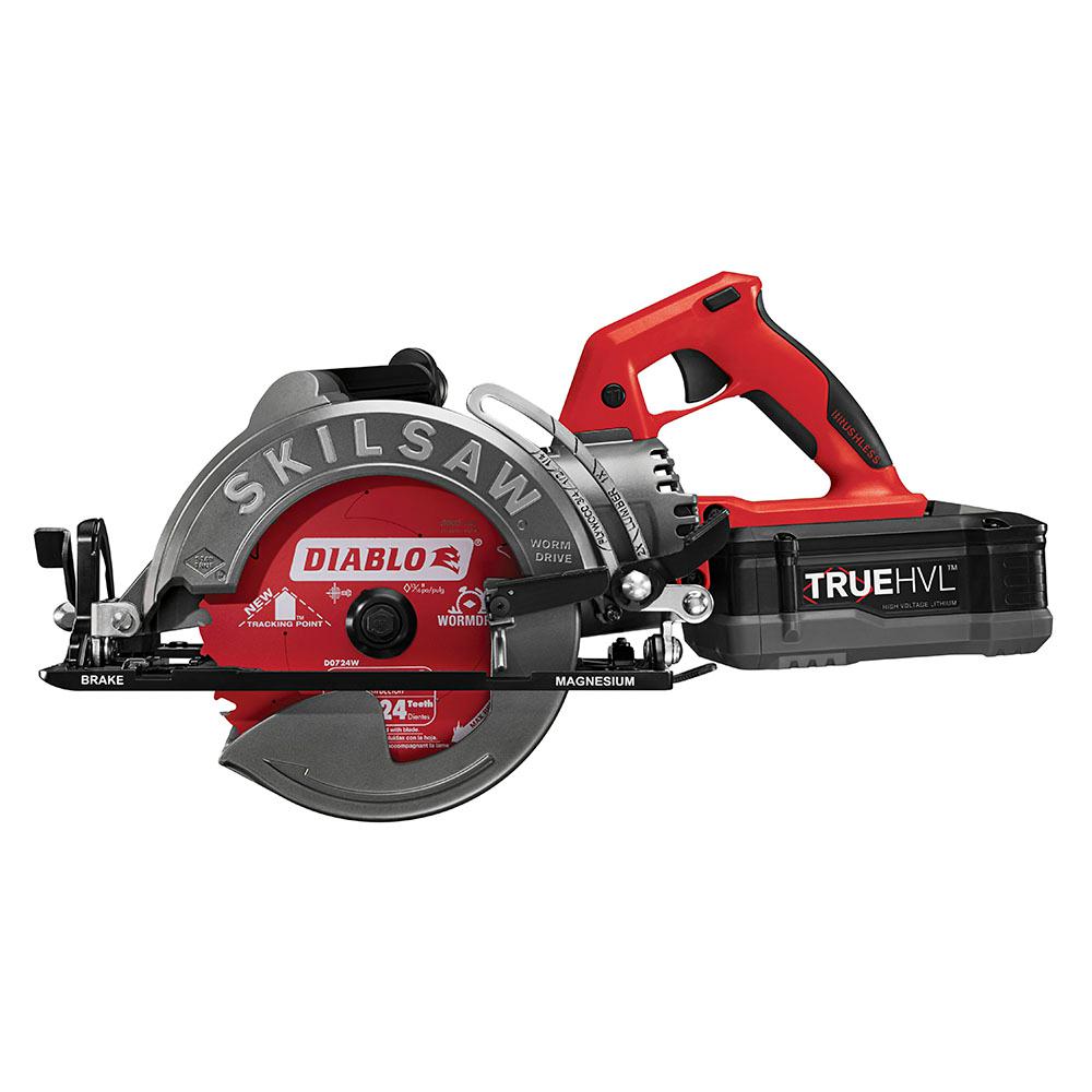 TRUEHVL 48-Volt Cordless 7-1/4 in. Worm Drive Saw Kit with TRUEHVL Battery and Diablo Blade - Super Arbor