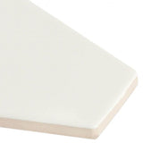 Midland Hexagon Vanilla 4 in. x 8 in. Glazed Ceramic Tile Sample