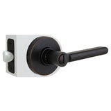 Tonbridge Aged Bronze Bed/Bath Door Lever with Round Rose (4-Pack)