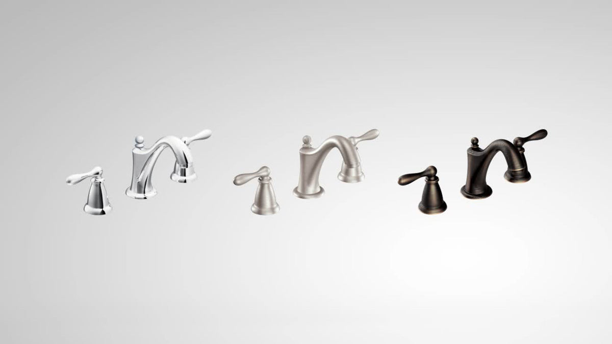 Moen Caldwell Mediterranean Bronze 2-Handle Widespread WaterSense Bathroom Sink Faucet with Drain