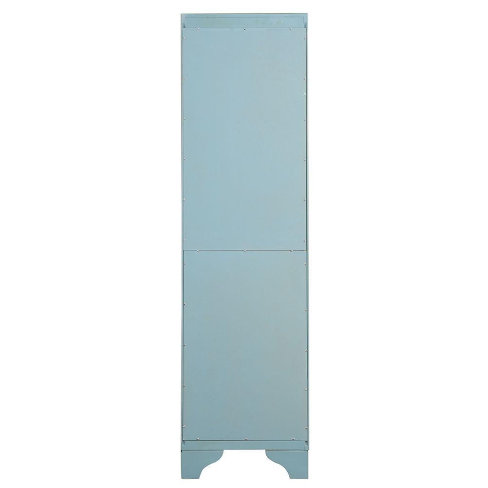 Hazelton 18 in. W x 15 in. D x 67-1/2 in. H Bathroom Linen Cabinet in Antique Green - Super Arbor