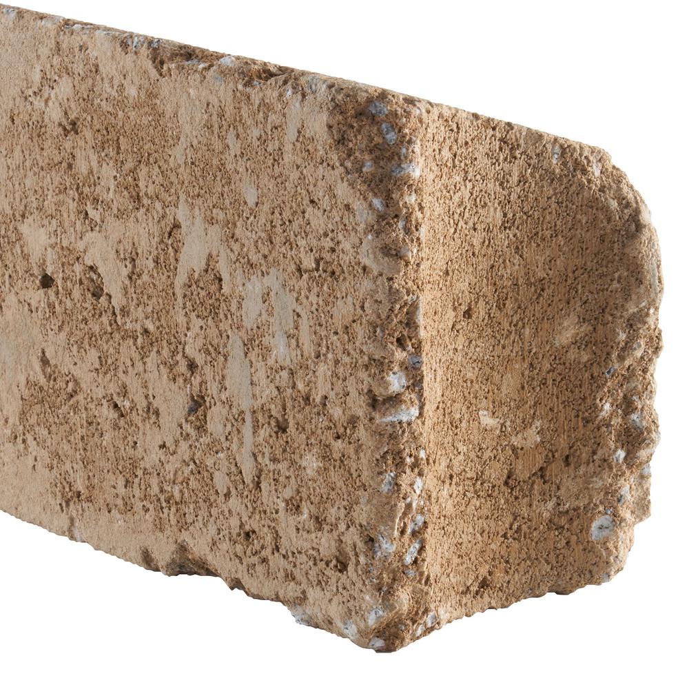 Pavestone RumbleStone 10.5 in. x 3.5 in. x 5.25 in. Cafe Concrete Edger (144 Pcs. / 125 Lin. ft. / Pallet) - Super Arbor