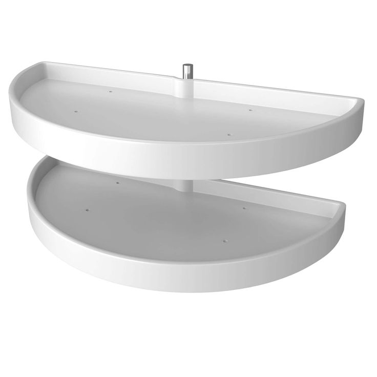 Rev-A-Shelf 2-Tier Plastic Half Moon Cabinet Lazy Susan