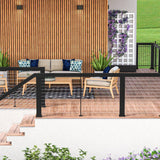 Elevation Aluminum 6 ft. x 42 in. Matte Black Level Panel for Cable Railing System