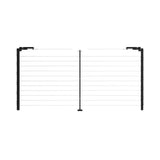 Elevation Aluminum 6 ft. x 42 in. Matte Black Level Panel for Cable Railing System