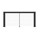 Elevation Aluminum 6 ft. x 42 in. Matte Black Level Panel for Cable Railing System