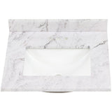 37 in. W x 22 in. D Stone Effects Vanity Top in Cold Fusion with White Sink - Super Arbor
