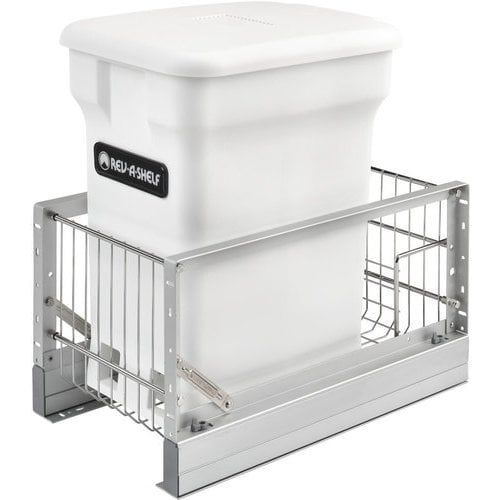 Rev-A-Shelf 24-Quart Plastic Soft Close Pull Out Trash Can