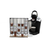 Wall Mount Single Serve Coffee Black Pod Dispenser 5-Compartments, 35-Coffee Pod Capacity