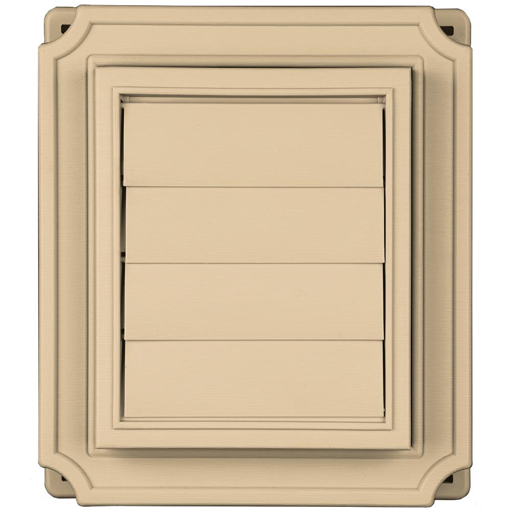 7 in. x 8 in. Insulated Siding Scalloped Ring Exhaust Vent in Dark Almond - Super Arbor