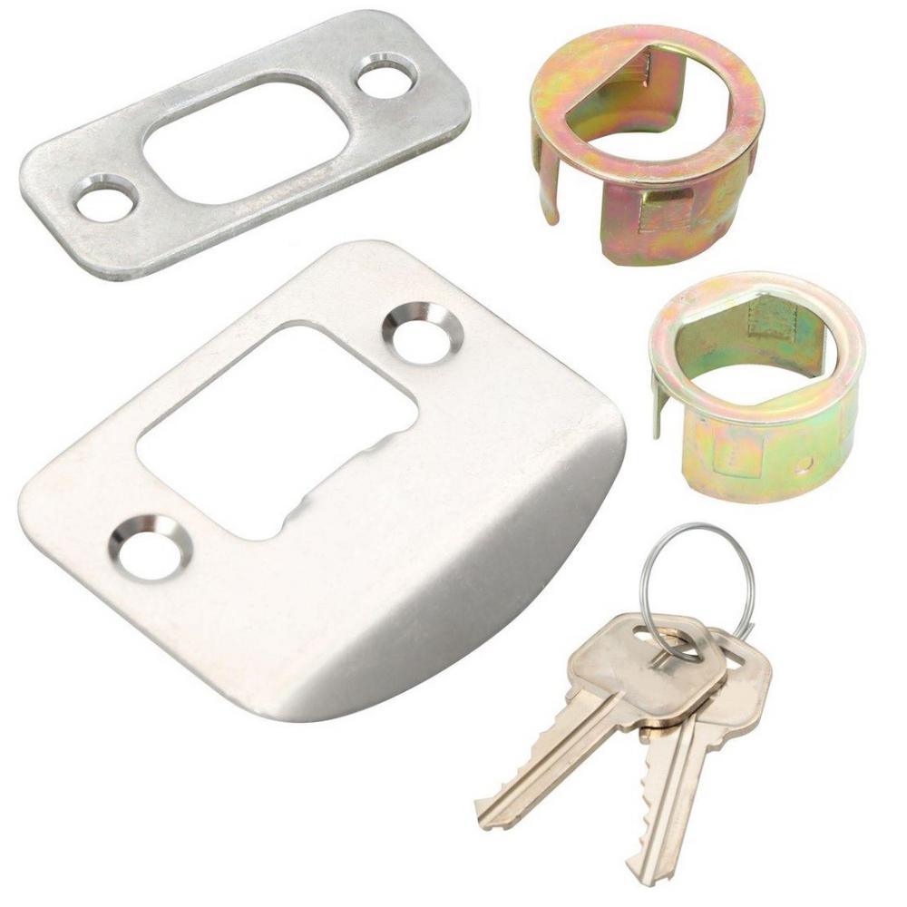 Naples Satin Nickel Entry Lever and Single Cylinder Deadbolt Combo Pack - Super Arbor