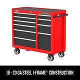 CRAFTSMAN 2000 Series 41-in W x 37.5-in H 10-Drawer Steel Rolling Tool Cabinet (Red)