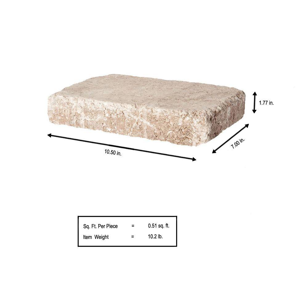 Pavestone Paper Sample Only of RumbleStone 10.5 in. x 7 in. Cafe Rectangle Concrete Paver (1-Piece)