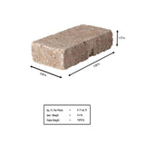 Pavestone RumbleStone Mini 7 in. x 3.5 in. x 1.75 in. Cafe Concrete Paver (576 Pcs. / 98 Sq. ft. / Pallet)