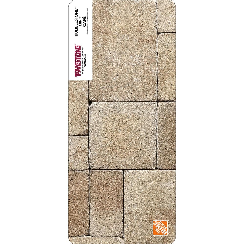 Pavestone Paper Sample Only of RumbleStone Mini 7 in. x 3.5 in. x 1.75 in. Cafe Concrete Paver (1-Piece)