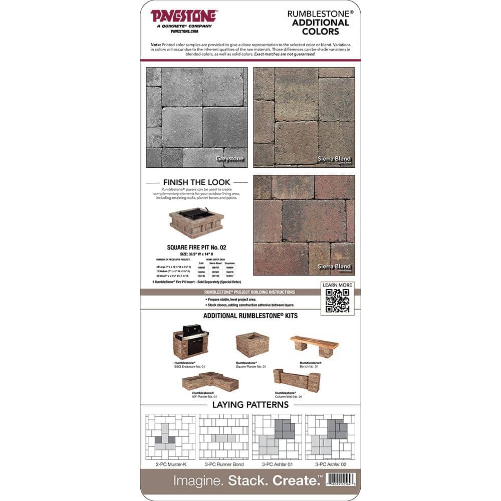 Pavestone Paper Sample Only of RumbleStone Mini 7 in. x 3.5 in. x 1.75 in. Cafe Concrete Paver (1-Piece)