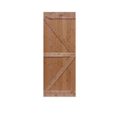 32 in. x 84 in. Ready-to-Assemble British Brace Hardwood Interior Sliding Barn Door Slab with Hardware Kit - Super Arbor