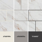 Marazzi Sanden Calacatta Gold Marble Matte 12 in. x 24 in. Glazed Porcelain Floor and Wall Tile, 15.6 sq. ft. per Case