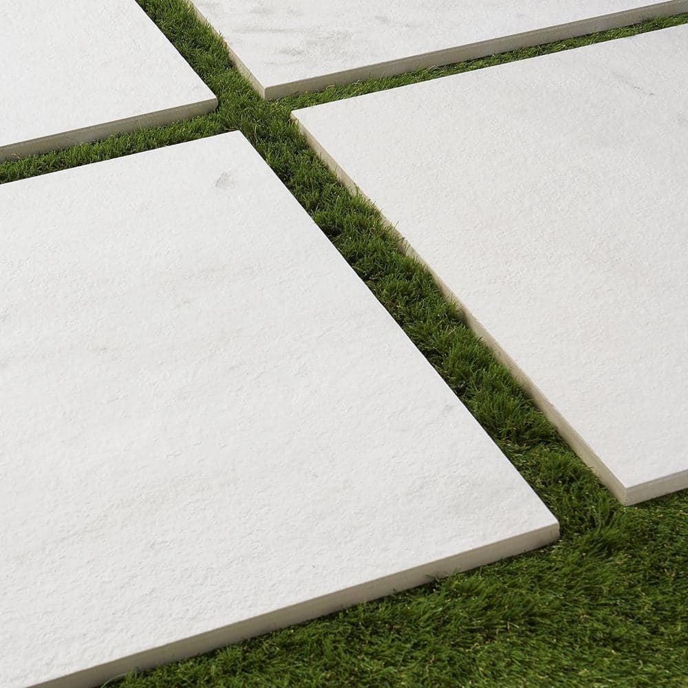 Ivy Hill Tile Hercules Calacatta 23.74 in. x 23.74 in. x 0.78 in. Textured Porcelain Floor Paver Tile (8.03 sq. ft./Case)
