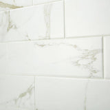 Marazzi Developed by Nature Calacatta 4 in. x 12 in. Glazed Ceramic Wall Tile (10.64 sq. ft. per case)