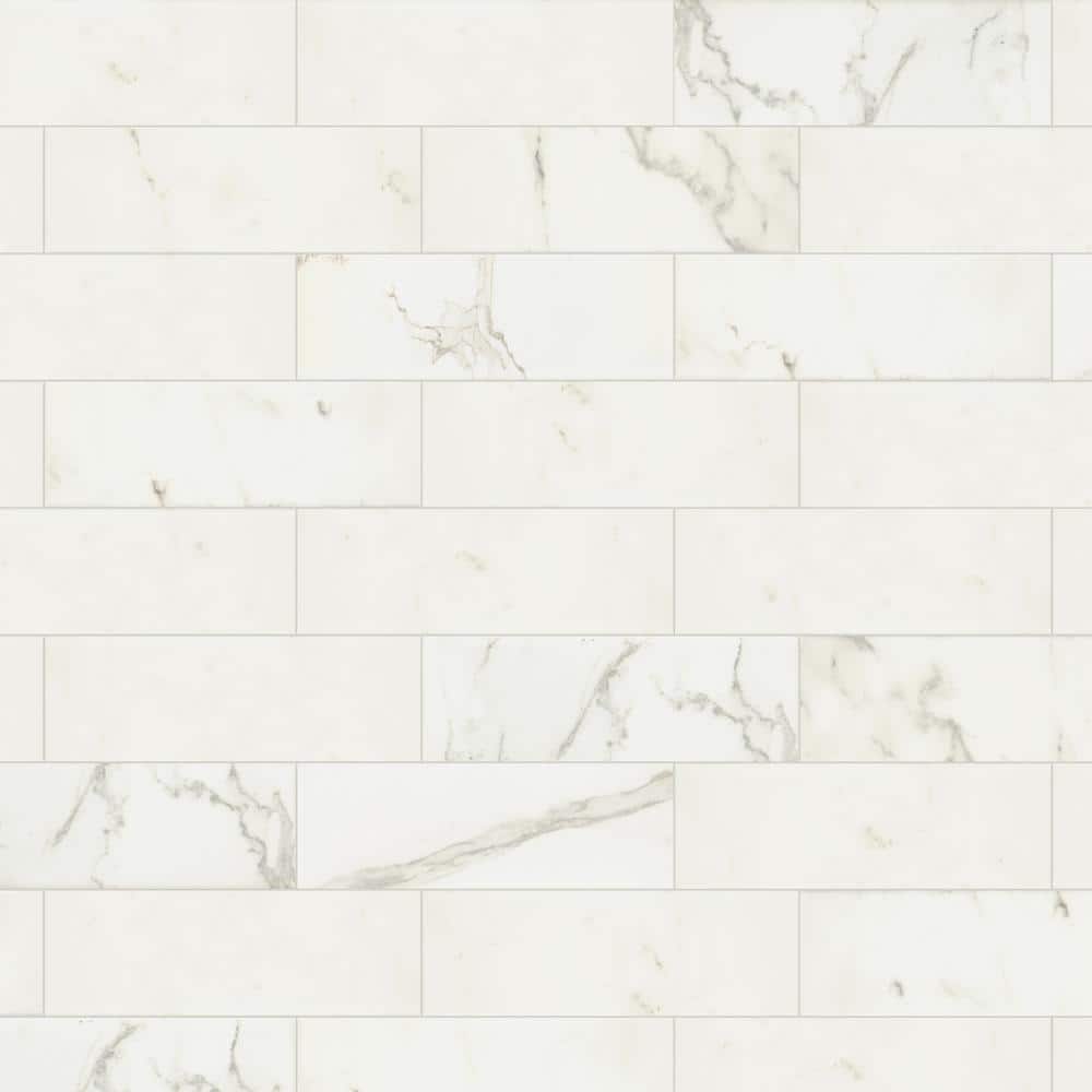 Marazzi Developed by Nature Calacatta 4 in. x 12 in. Glazed Ceramic Wall Tile (10.64 sq. ft. per case)