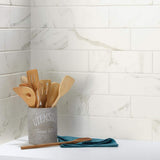 Marazzi Developed by Nature Calacatta 4 in. x 12 in. Glazed Ceramic Wall Tile (10.64 sq. ft. per case)
