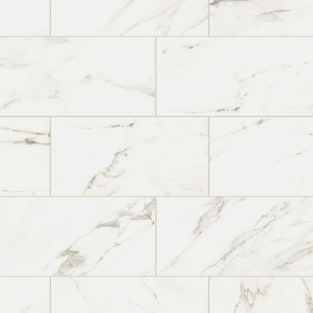 Marazzi Developed by Nature Calacatta 12 in. x 24 in. Glazed Porcelain Floor and Wall Tile (15.6 sq. ft. / Case)