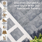 MSI Caldera Blanca 2cm. x 16 in. x 47 in. Matte Porcelain Paver Floor Tile (10.44 sq. ft./Case)