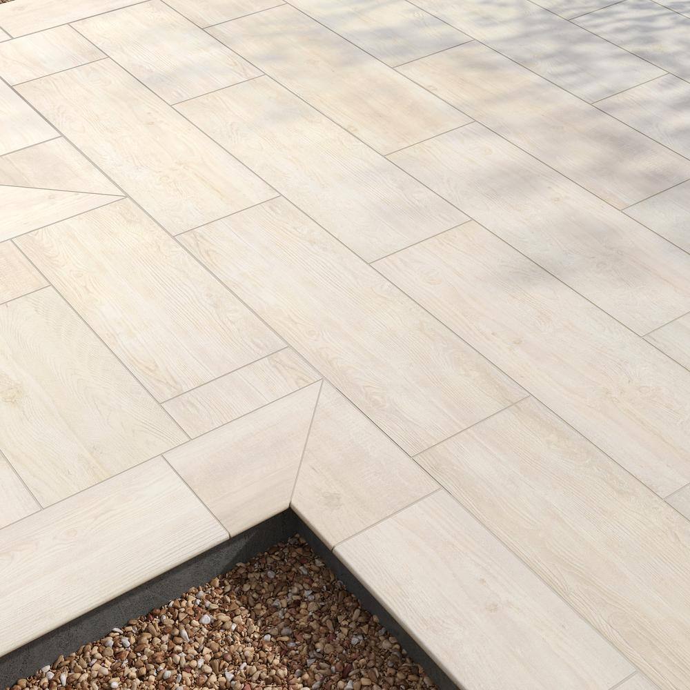 MSI Caldera Blanca 2cm. x 16 in. x 47 in. Matte Porcelain Paver Floor Tile (10.44 sq. ft./Case)