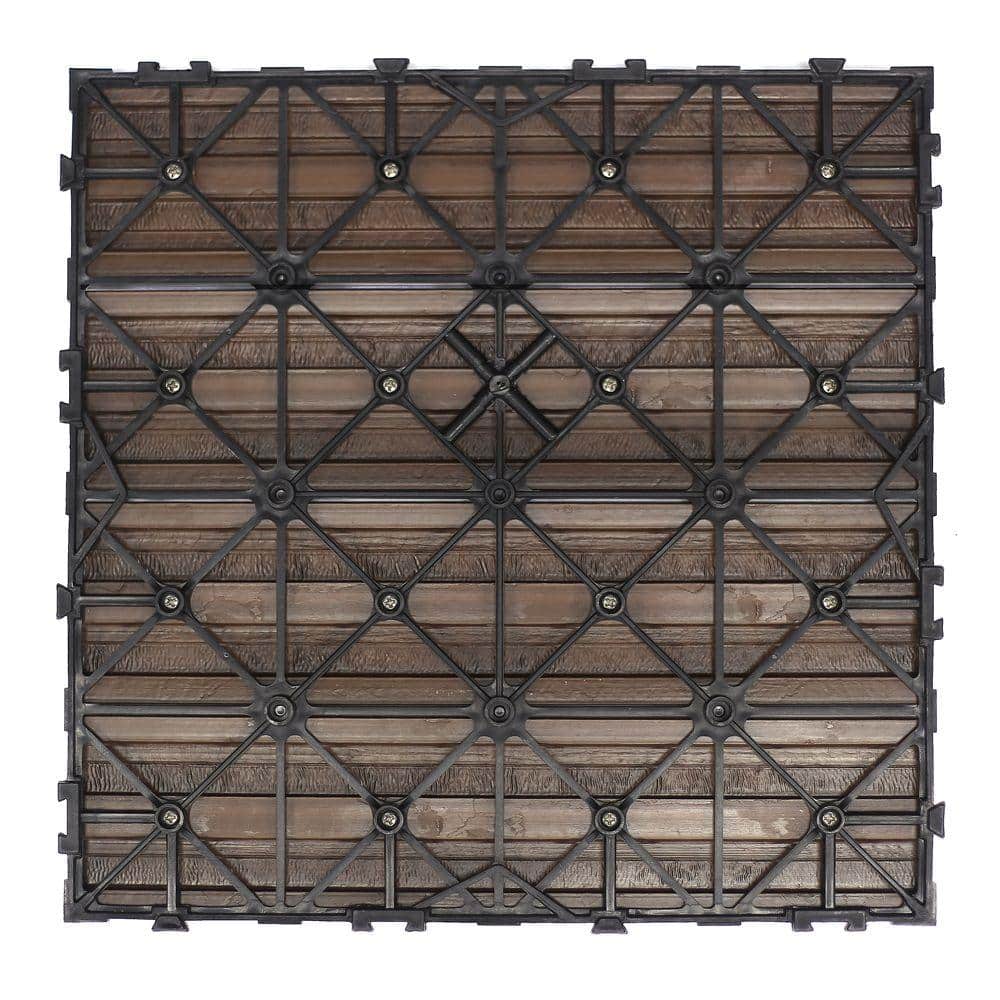 NewTechWood UltraShield Naturale 1 ft. x 1 ft. Quick Deck Outdoor Composite Deck Tile Sample in California Redwood