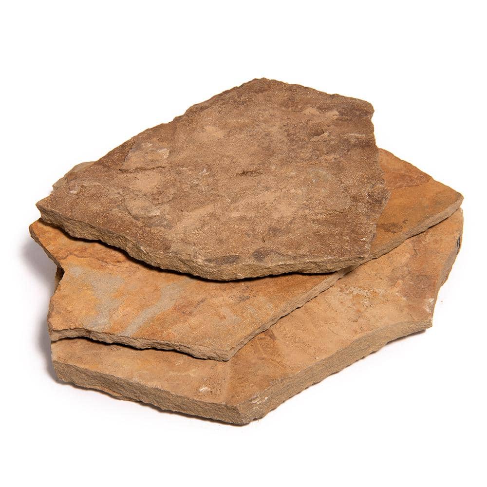 Southwest Boulder & Stone 12 in. x 12 in. x 2 in. 30 sq. ft. Cameron Natural Flagstone for Landscape Gardens and Pathways