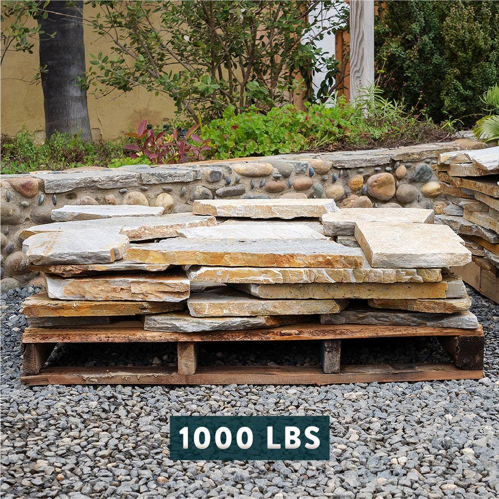 Southwest Boulder & Stone 16 in. x 12 in. x 2 in. 120 sq. ft. Cameron Natural Flagstone for Landscape, Gardens and Pathways