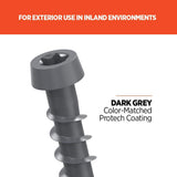 CAMO #10 2-1/2 in. Dark Gray Star Drive Trim-Head Composite Deck Screw (350-Count)